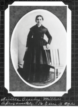 Savilla Beachy Miller, about 16 years of age
